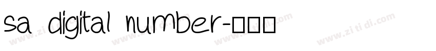 sa digital number字体转换